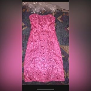 Sue Wong Pink Embellished Wedding Dress